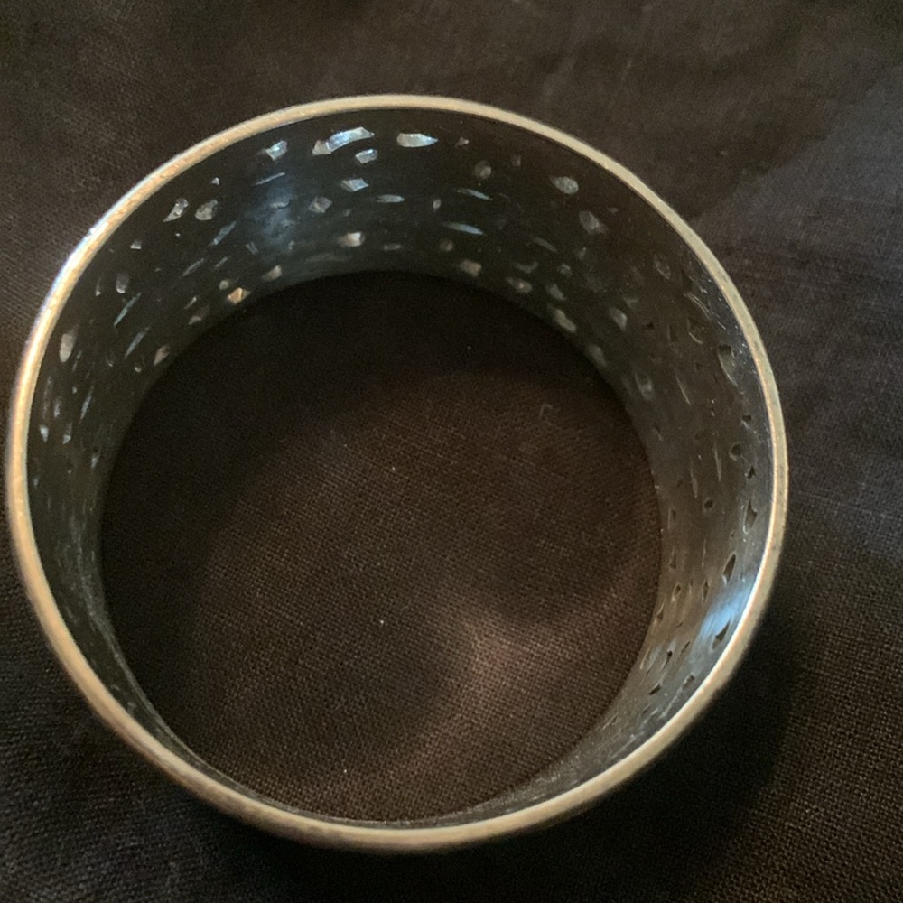 Large Silver Cuff Bangle From Brighton. - image 2
